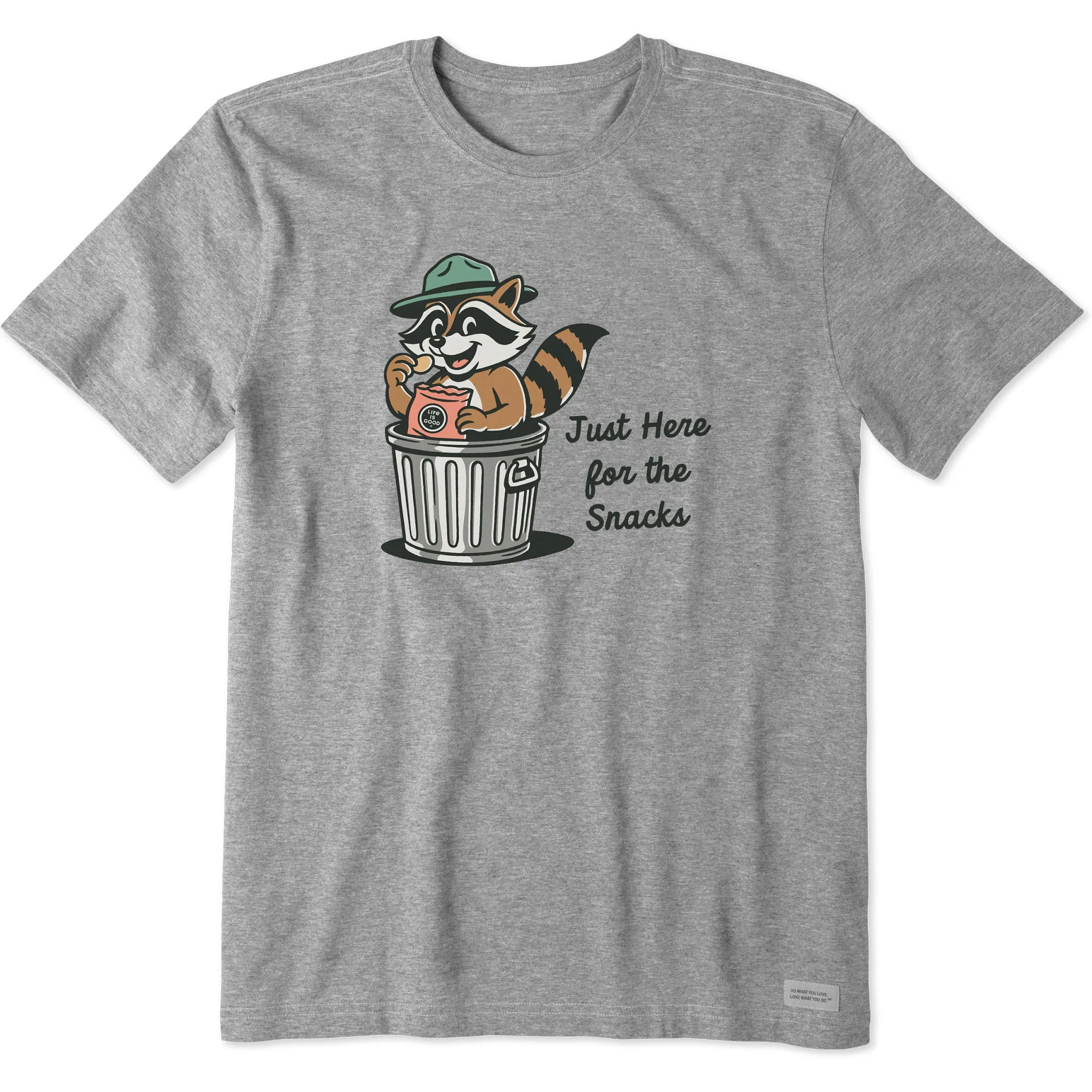 Men's Just Here for The Snacks Raccoon Short Sleeve Tee Fresh Look