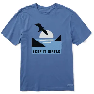 Men's Keep it Simple Gull Short Sleeve Tee Performance Wear Fit Sport Flex