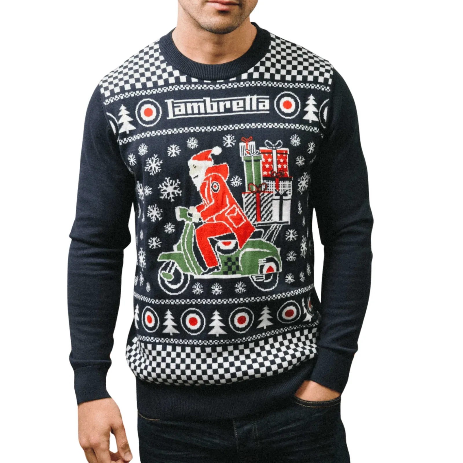 product duck cloth ruggedness Lambretta Mens Christmas Jumper