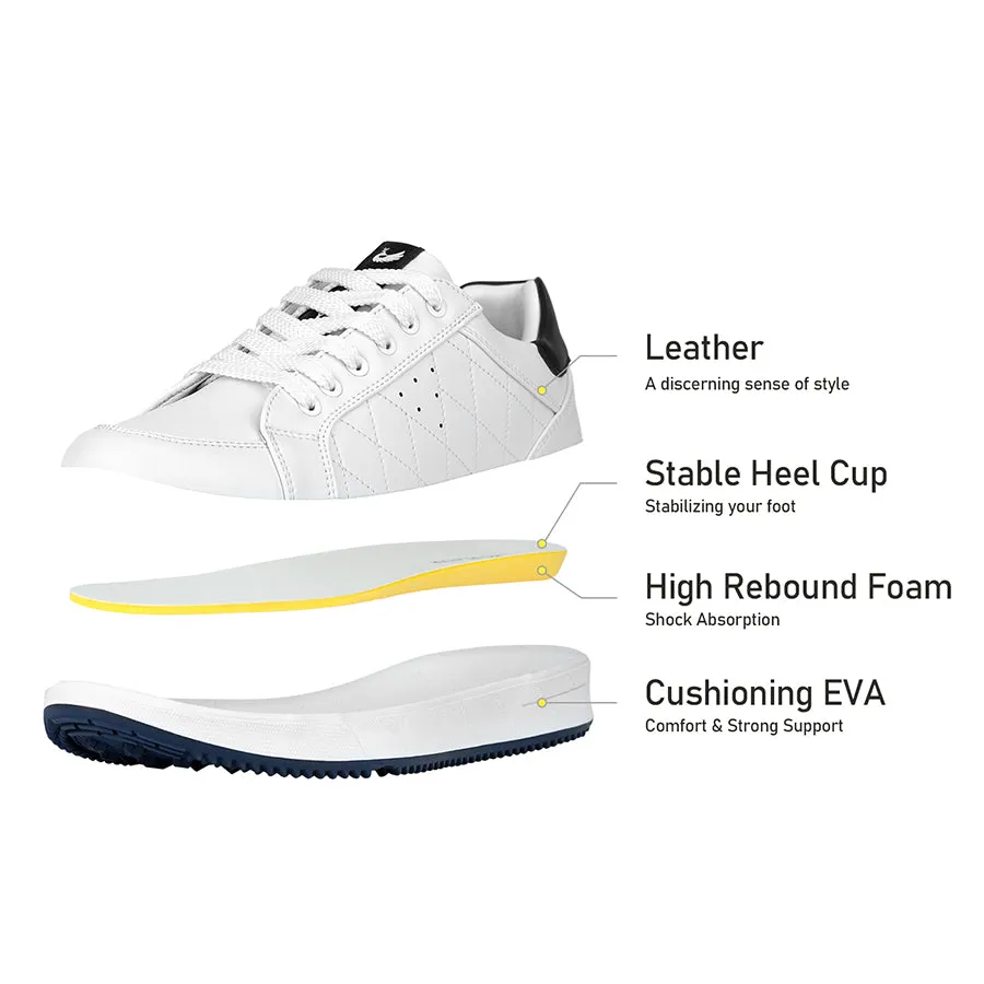 Ask Echo G2 Men's Professional Leather Golf Shoes  / White Power Fit