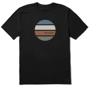 Men's LIG Color Circle Stripes Short Sleeve Crusher Tee Relaxed Vibes