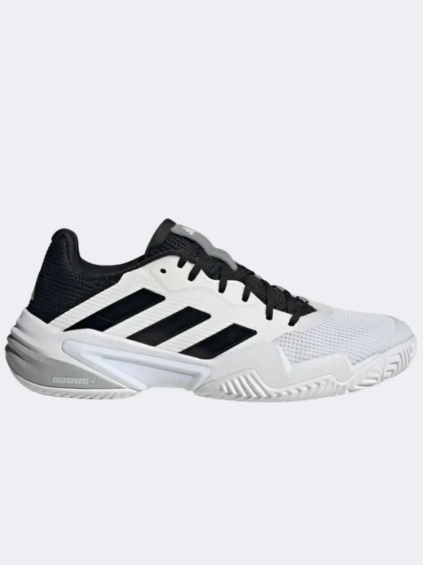 Adidas Barricade 13 Men Tennis Shoes White/Black/Grey Breathable Lining group walk