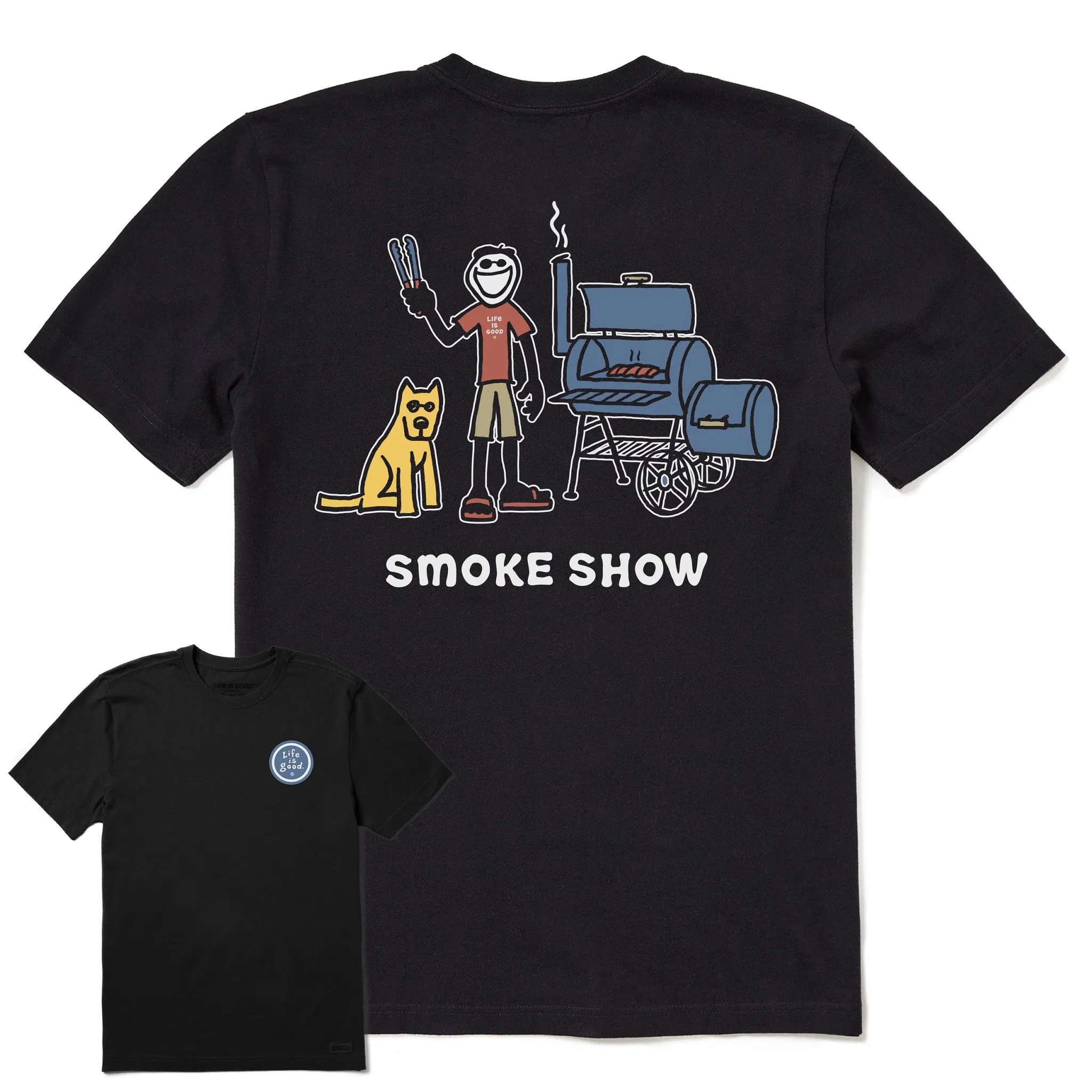 Men's Jake and Rocket Smoke Show Short Sleeve Crusher Tee Breathable Performance Wear