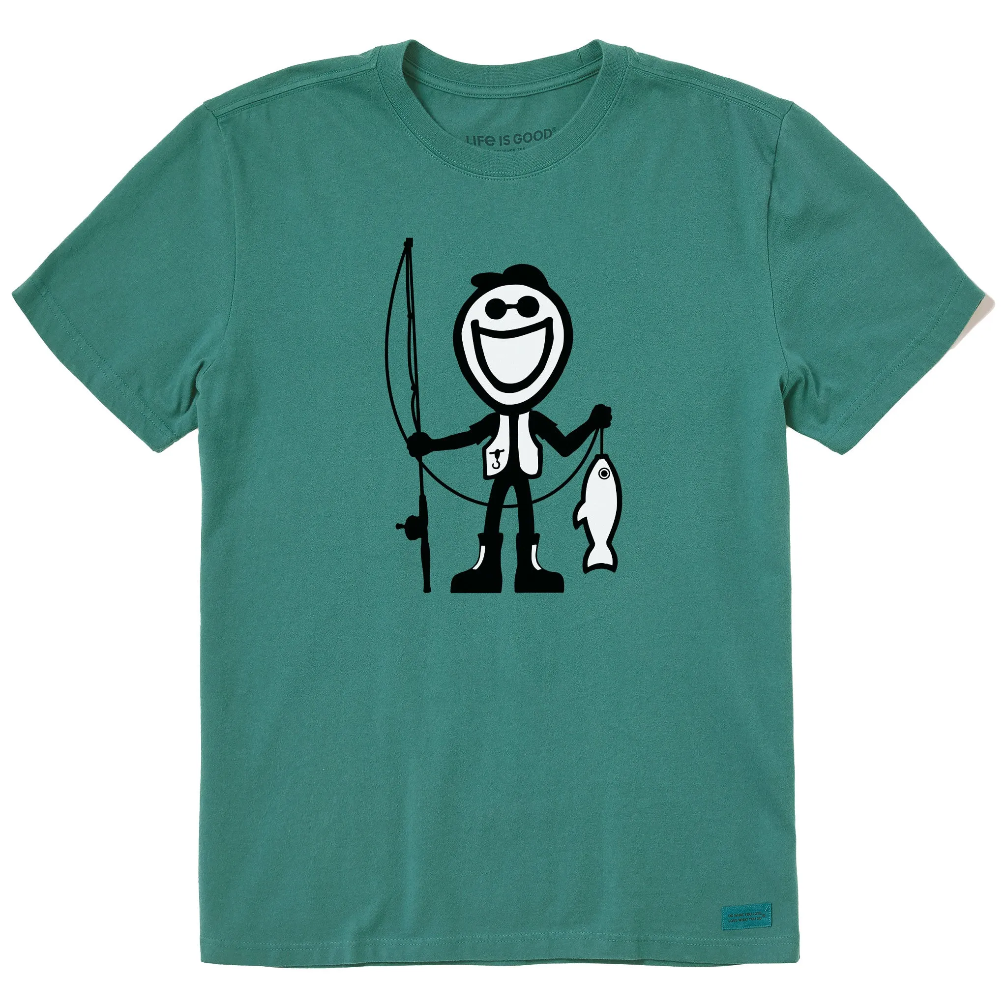 Chilly Day Style Men's Jake Fish Short Sleeve Crusher Tee