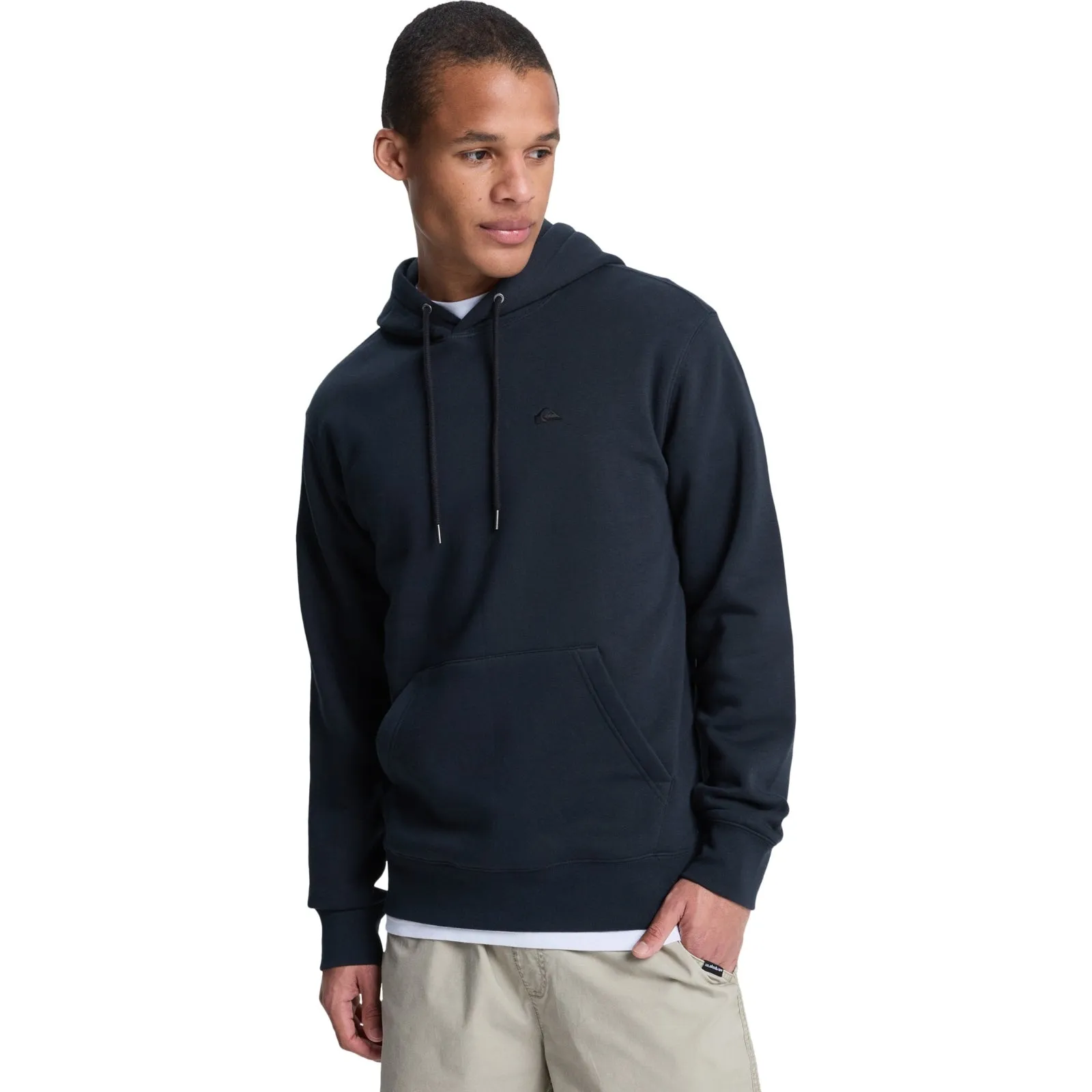 Quiksilver Mens Salt Water Embroidered Hoodie Thermal Lining Urban Fashion