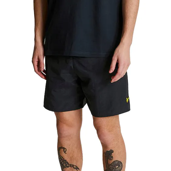 Wind Resistant Panels Handmade Lyle & Scott Plain Swim Shorts - Dark Navy