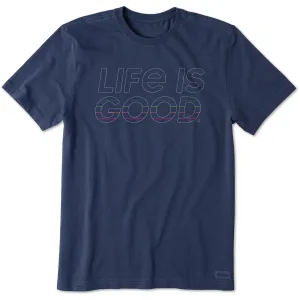 safe for skin Light Fit Men's Life is Good Retro Short Sleeve Crusher-LITE Tee
