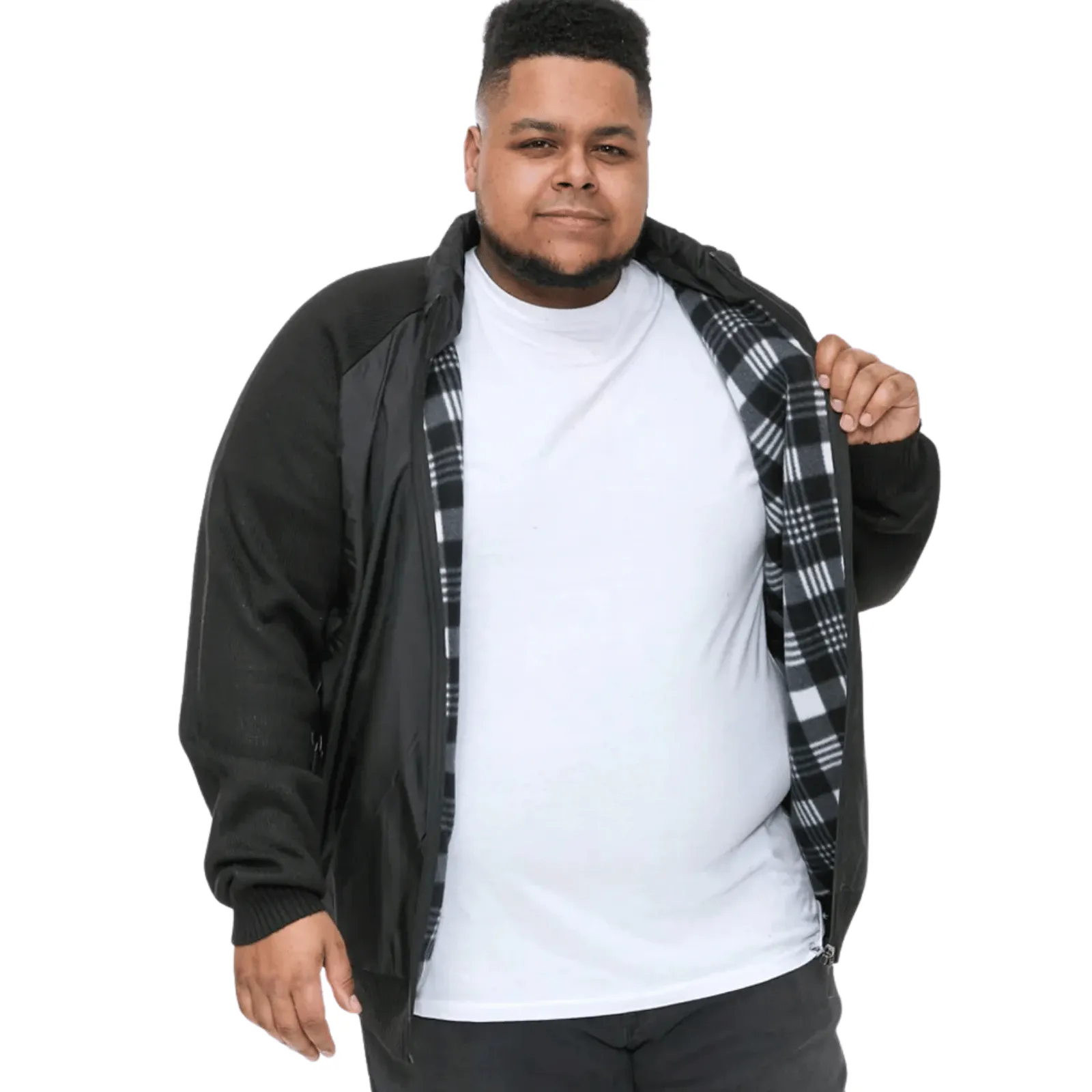 D555 Mens Marsden Big & Tall Hybrid Knitted Fleece Lined Jacket Casual Essentials product promotion