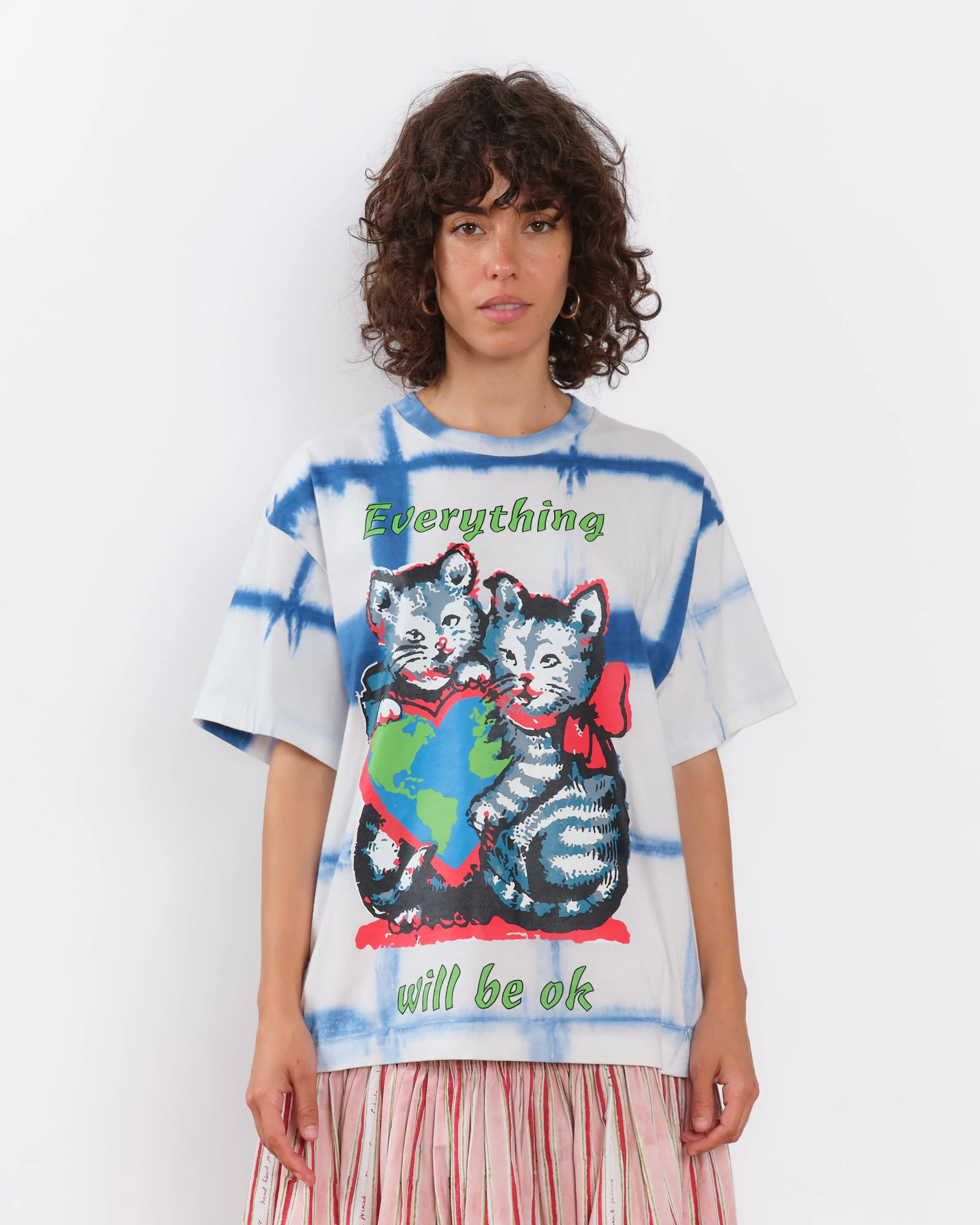 Chic Casual Wear Grateful Tee SS - Indigo Kitten Courage