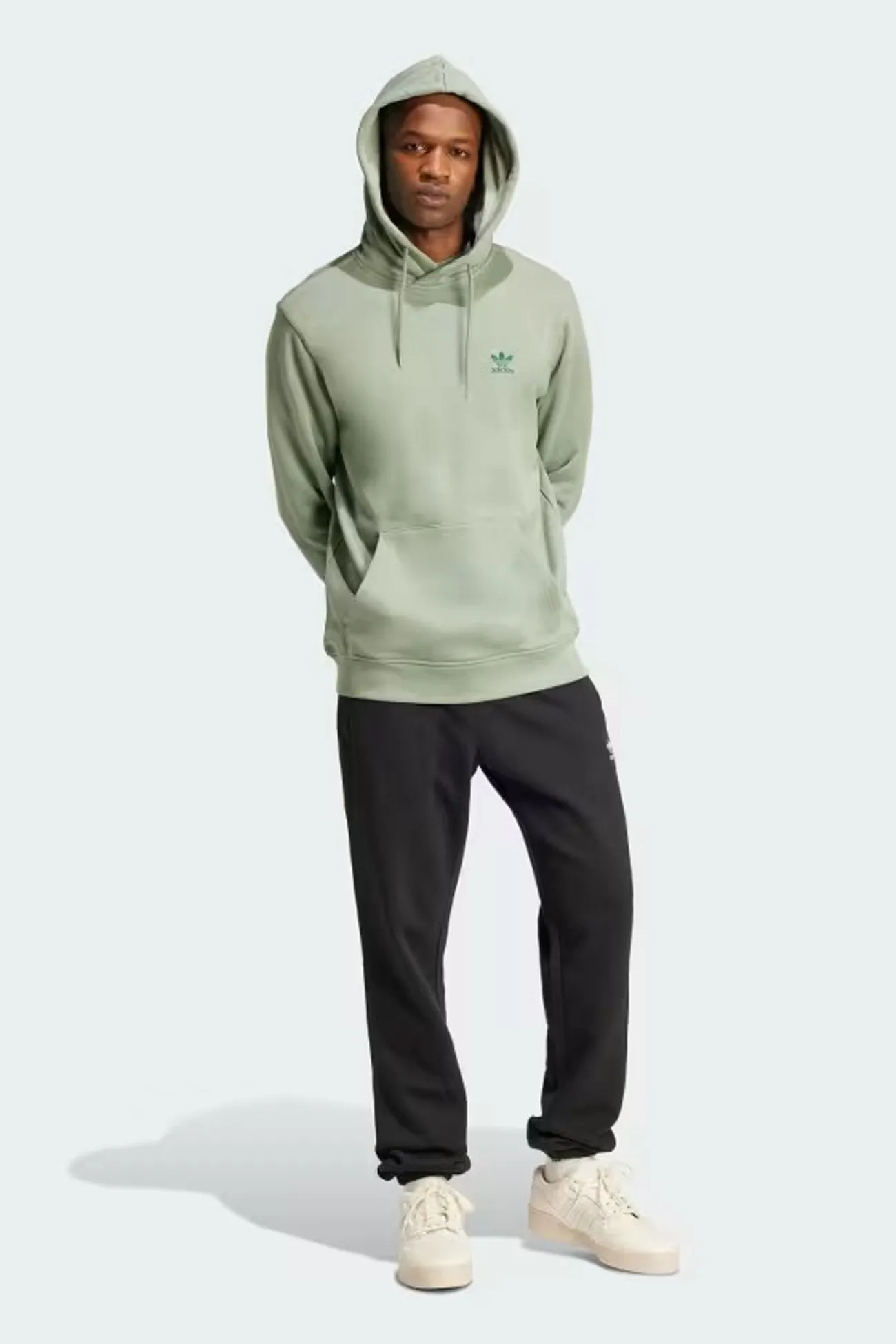 Essential Hoodie FT Silver Green Hooded product designer prestige