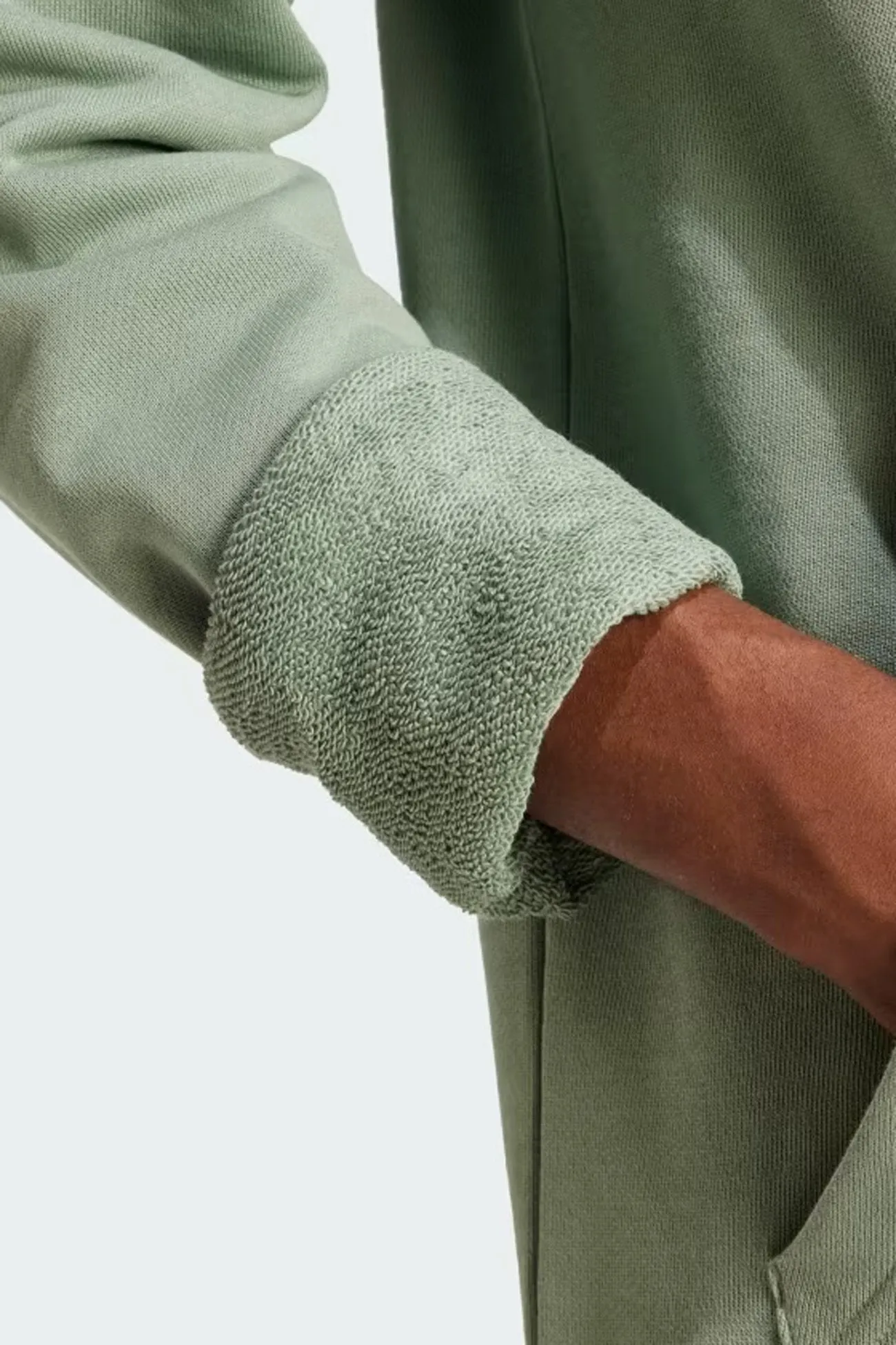 Comfy Outerwear Essential Hoodie FT Silver Green