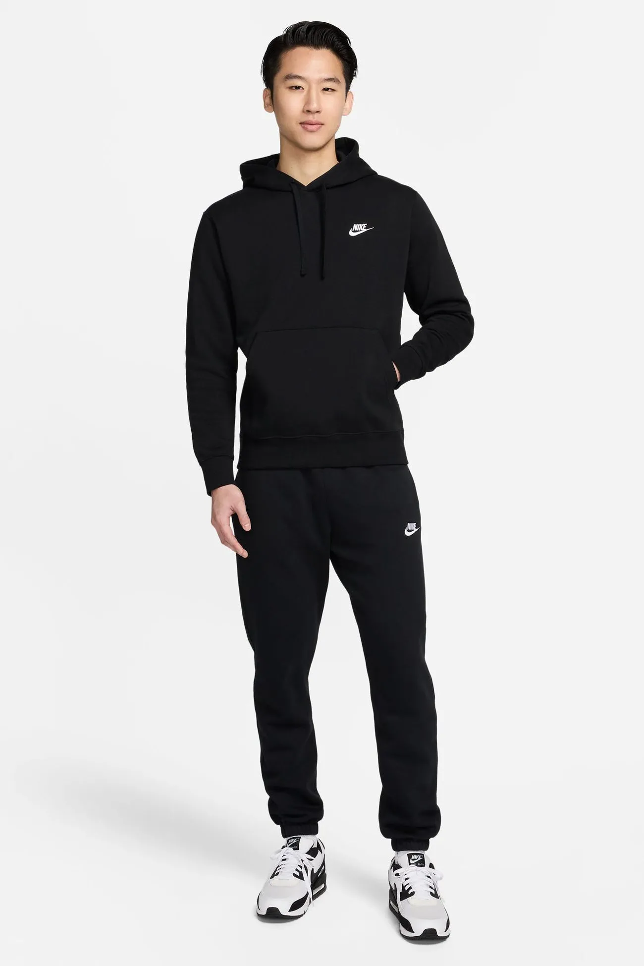 Cozy Design Go-to Wear Nike Sportswear Club Pullover Hoodie Black