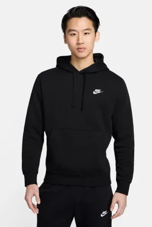 Nike Sportswear Club Pullover Hoodie Black Timeless Bold Active Wear Look