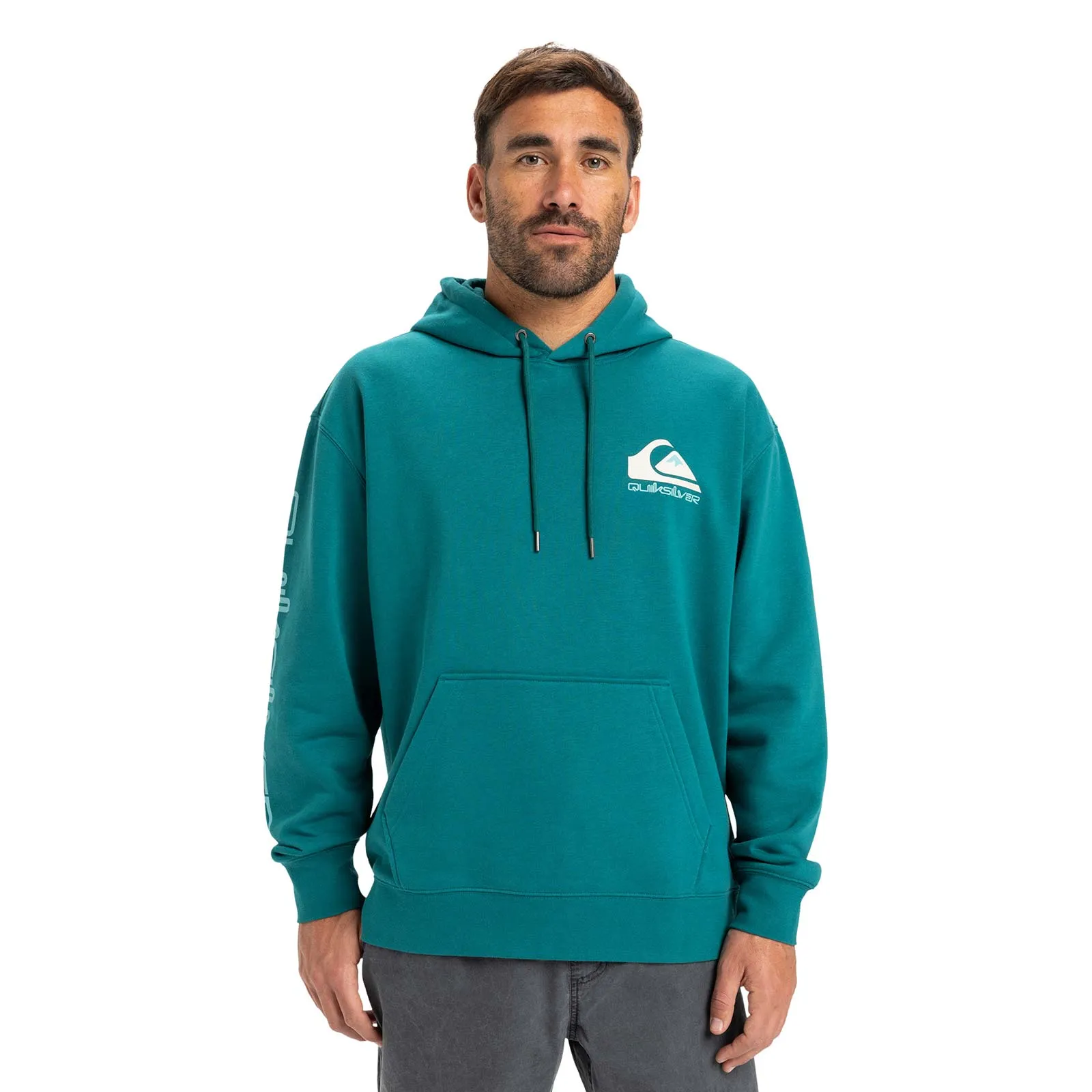Quiksilver Mens Omni Logo Hood Hoodie school wear Fashion Hoodie