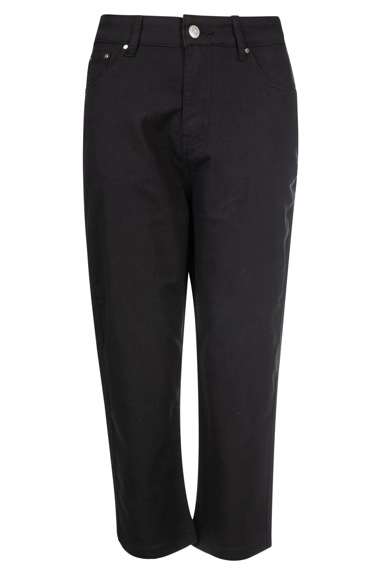 Stretch Cotton blend MId Calf Jeans | Black | 6923A1 Fashion Essential