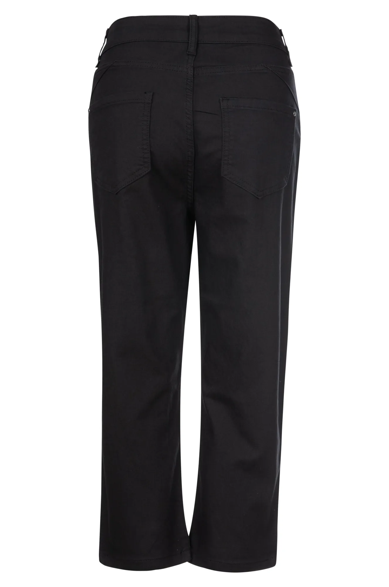 Stretch Cotton blend MId Calf Jeans | Black | 6923A1 Four Way Stretch Fabric Breathable fabric