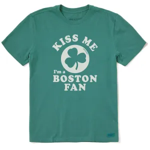 All-day style Perfect Comfort Men's Kiss Me I'm a Boston Fan Short Sleeve Crusher Tee