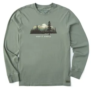 Printed design Luxury exclusivity Men's Keep it Simple Evergreen Silo Long Sleeve Tee