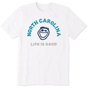 Men's Jake North Carolina Short Sleeve Crusher Tee monochromatic Breathable Yarn Composition