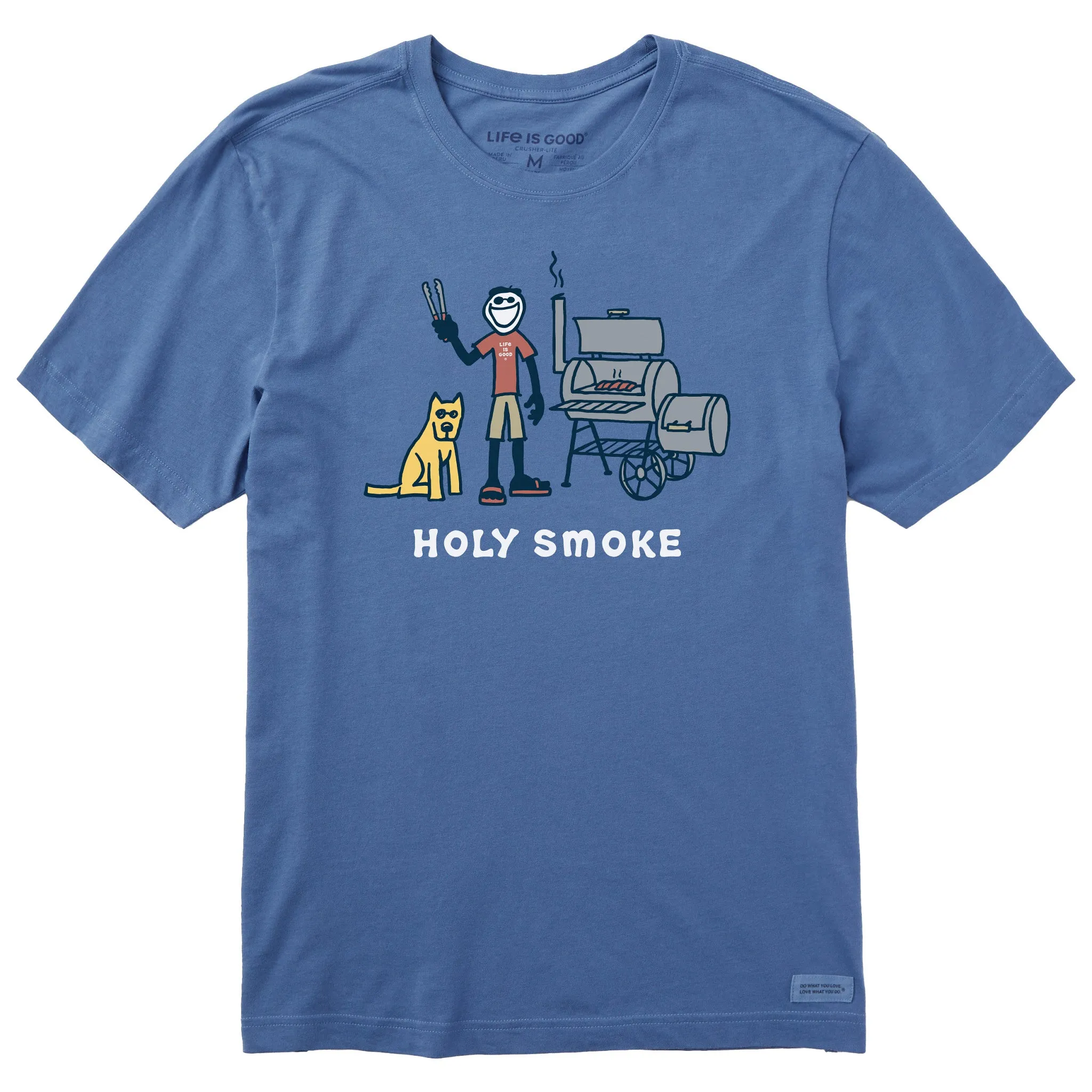 Men's Jake and Rocket Holy Smoke Short Sleeve Crusher Tee Sweat Absorbent Chilly Style