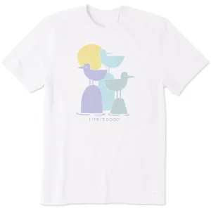 Weekend Comfort Active Essentials Men's Life is Good Seagull Trio Short Sleeve Tee