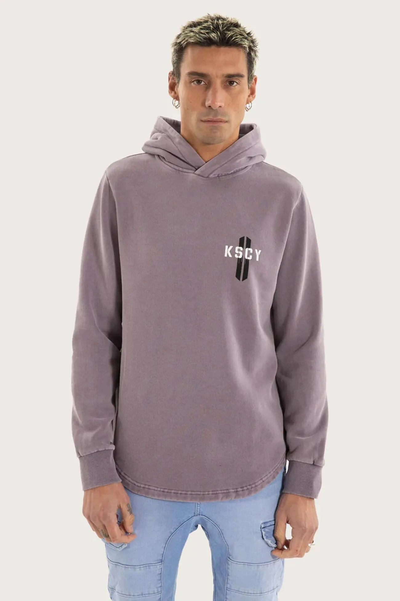 Trendy Outfit Promise Dual Curved Hoodie Pigment Grey Ridge