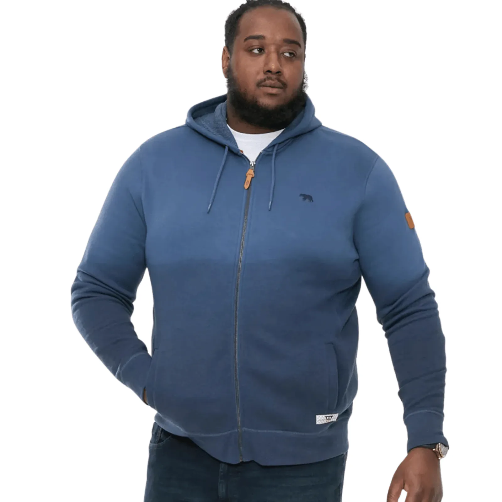 City Style fit for home D555 Mens Hulk Big & Tall Dip Dye Full Zip Hooded Jacket