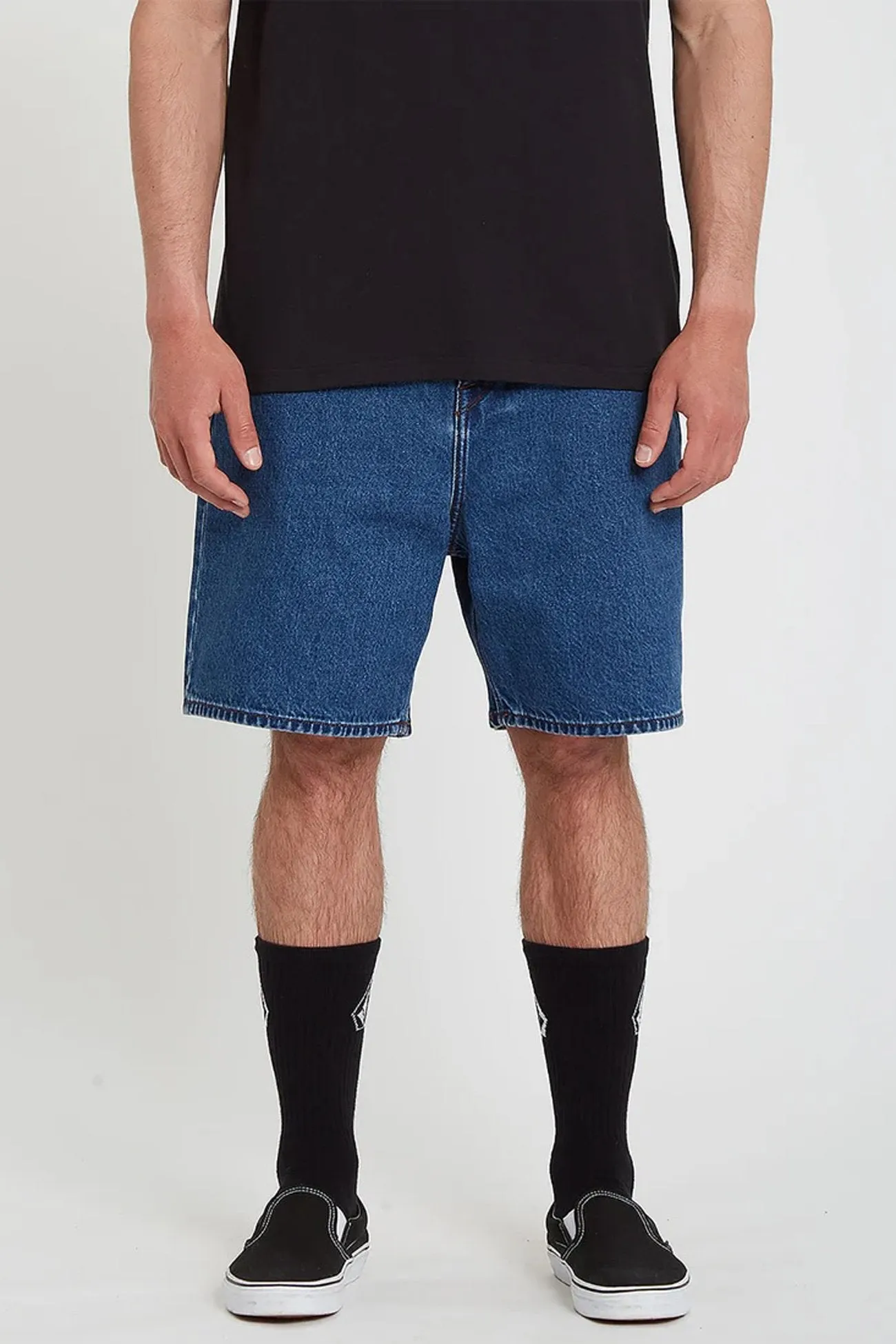 Billow Denim Short Oliver Mid Blue Non Restrictive Movement