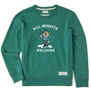 Women's All Misfits Welcome Simply True Crew Cool Essentials