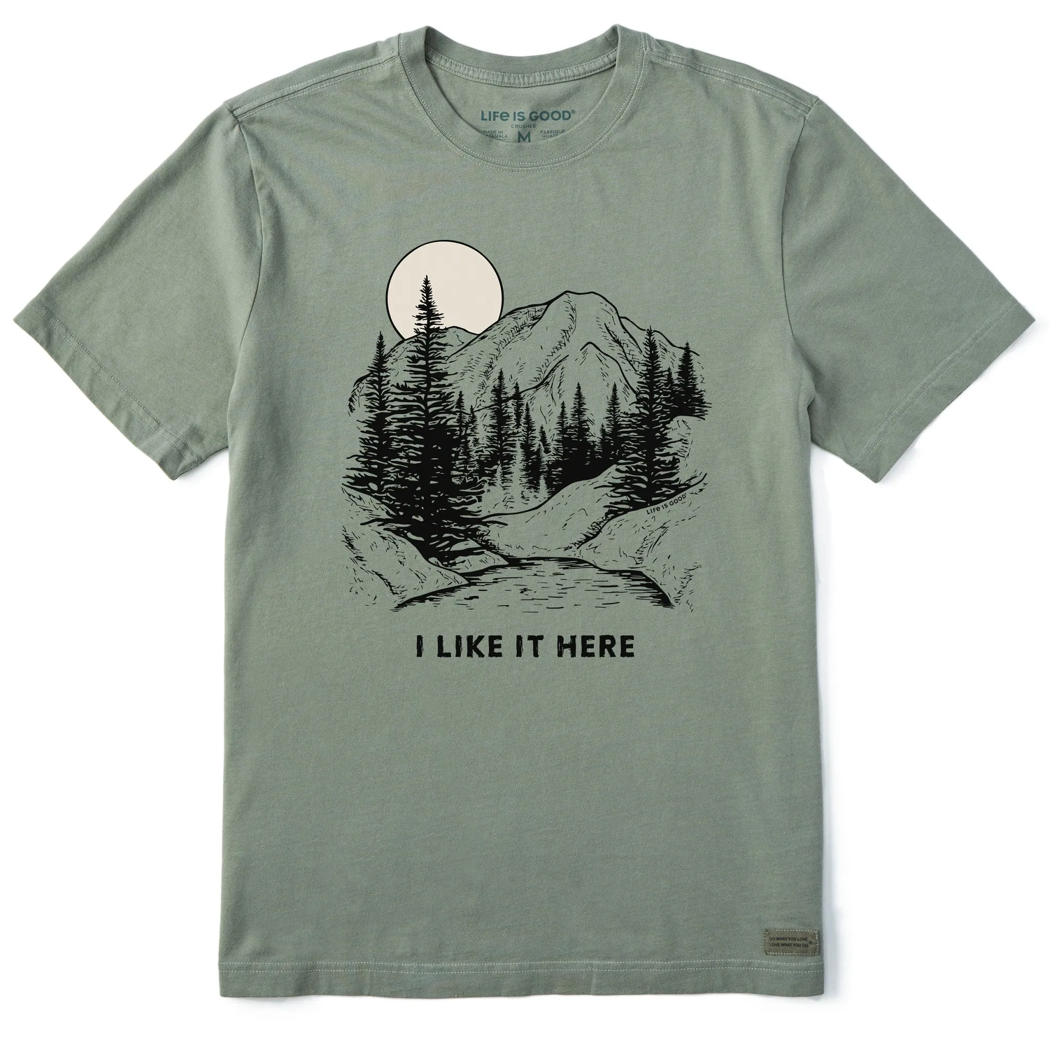 Light Casual Wear Men's I Like it Here Take it Outside Mountains Short Sleeve Tee