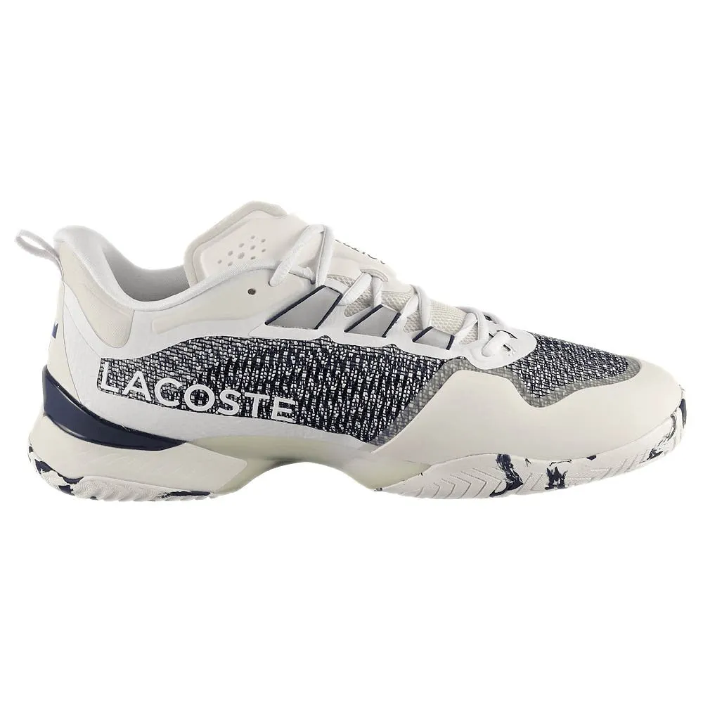 Lacoste Men's AG-LT23 Ultra Medvedev - Off White/Navy Ventilated Heel