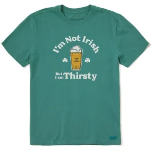 Summer Comfort Men's I'm Not Irish But I'm Thirsty Short Sleeve Crusher Tee