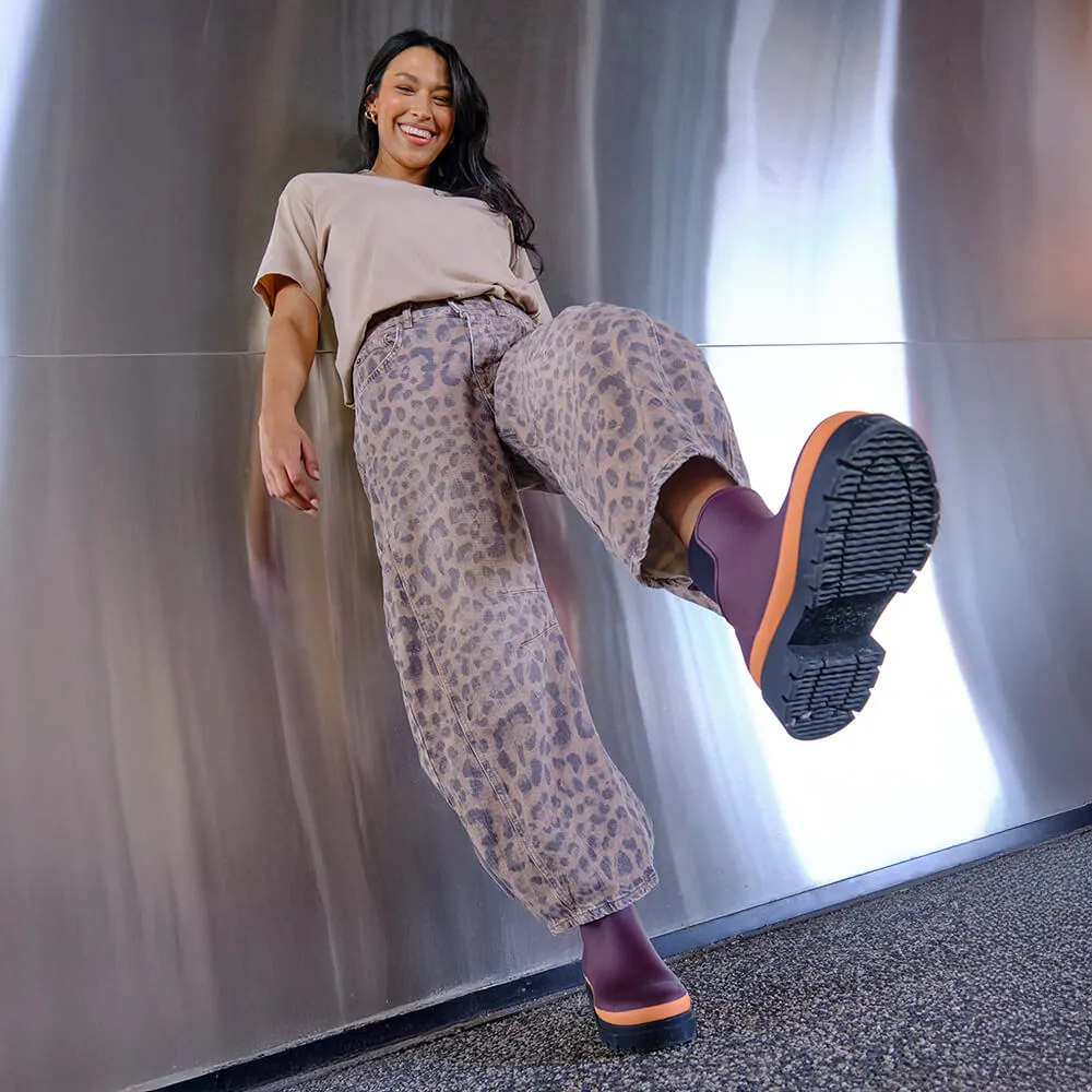 Tully Rain Boot in Plum from Merry People Protective Finish Weekend Wanderer