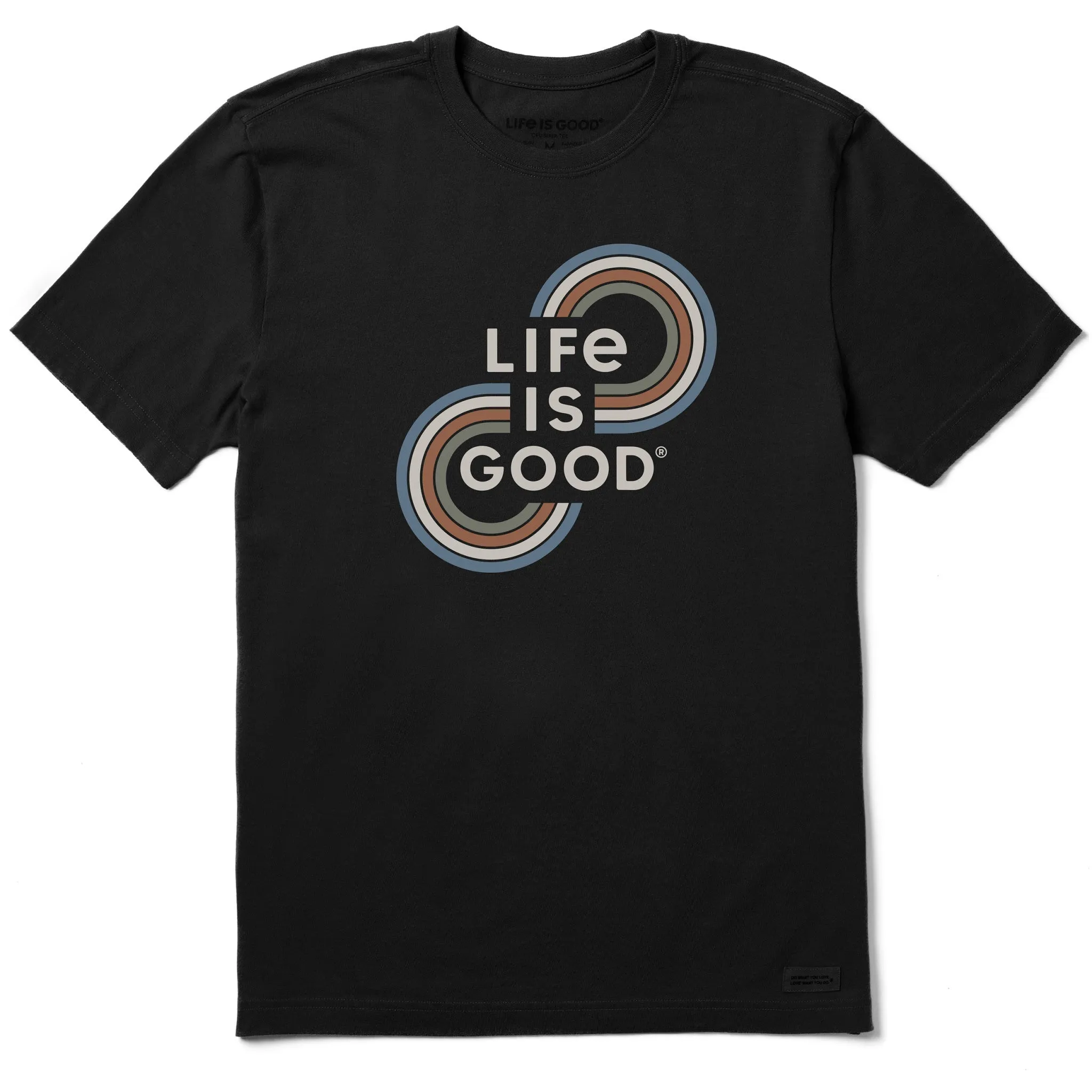 Men's Life is Good Karma Short Sleeve Crusher Tee Comfy and Versatile Floral freshness