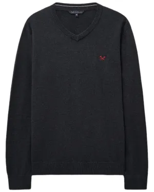 Crew Clothing Mens Organic Cotton V Neck Jumper Comfort sleepwear Relaxed Wear