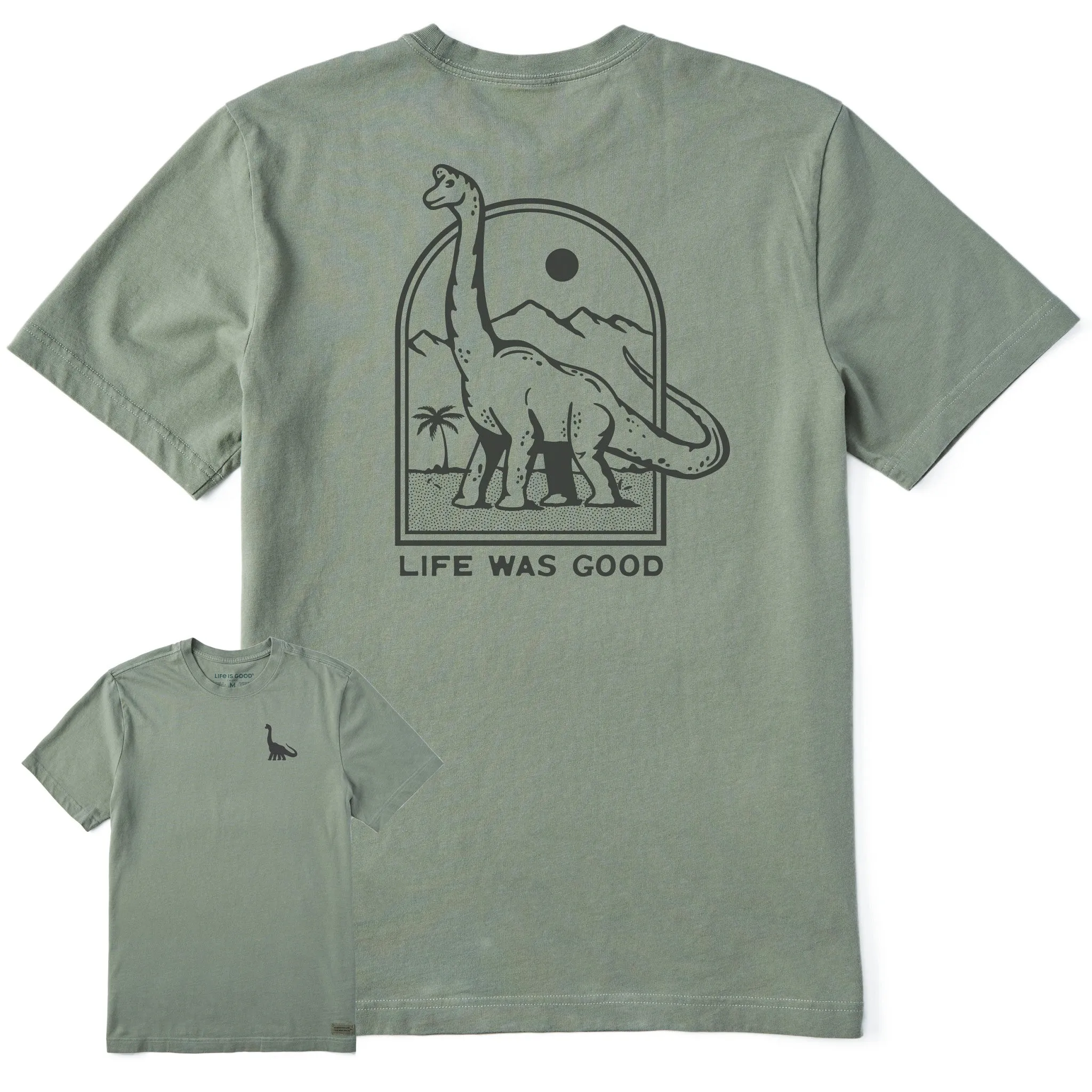 Soft Knit Men's Life Was Good Dinosaur Short Sleeve Tee