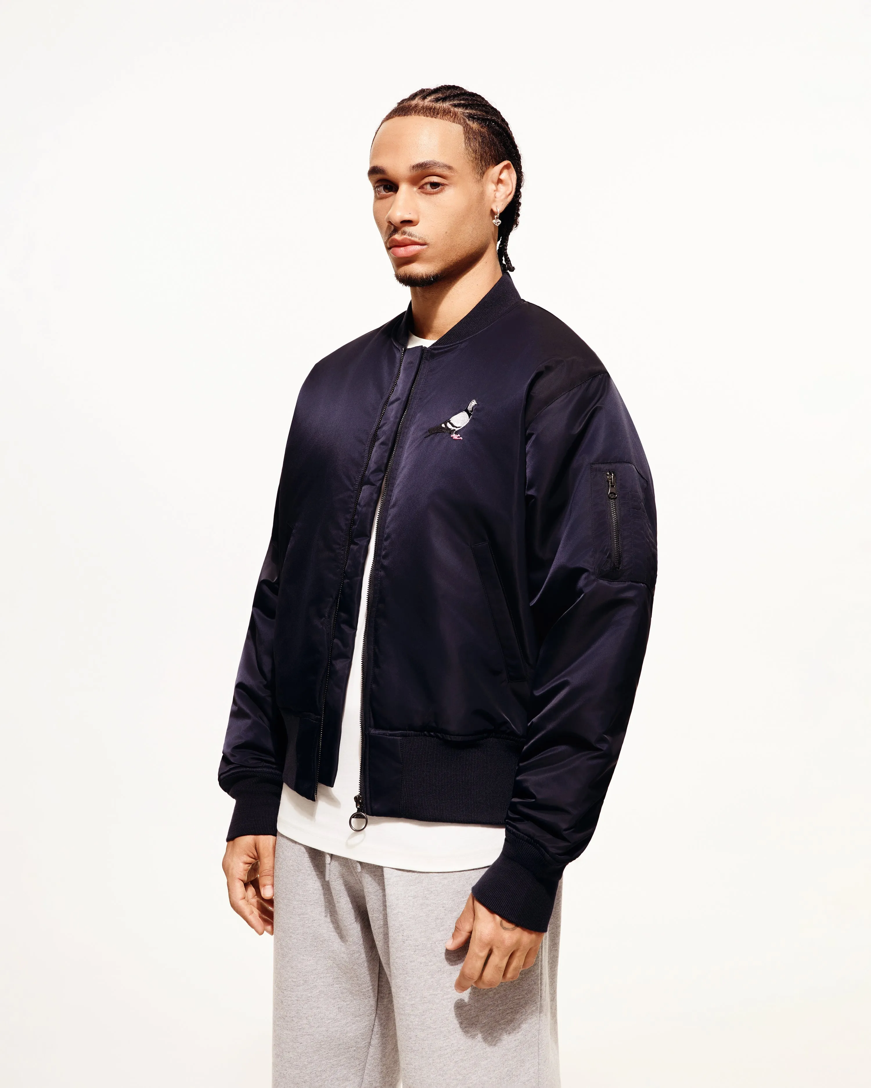 Classic Urban Wear Pigeon Logo Bomber Jkt