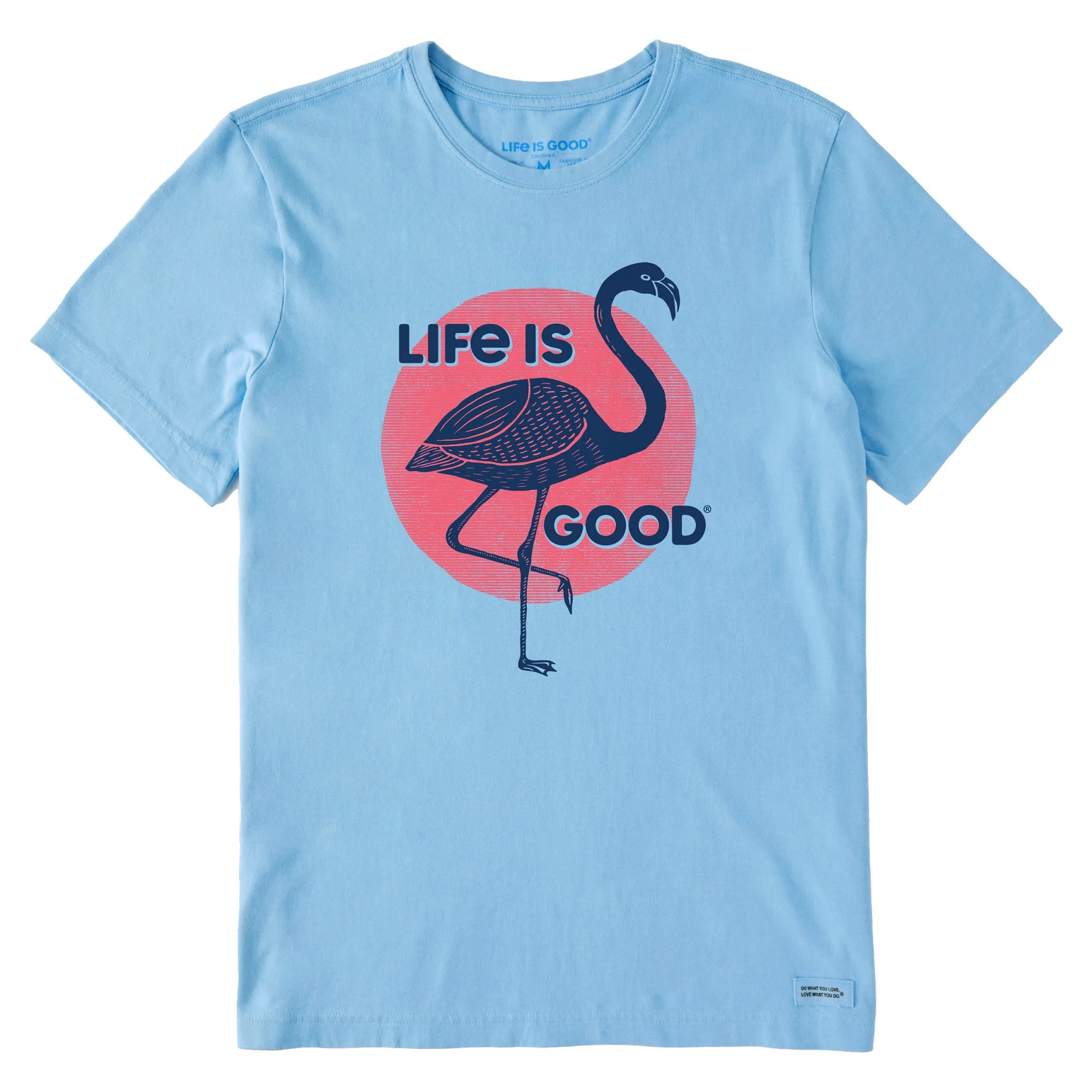 Cozy Layers Men's Life is Good Flamingo Short Sleeve Tee
