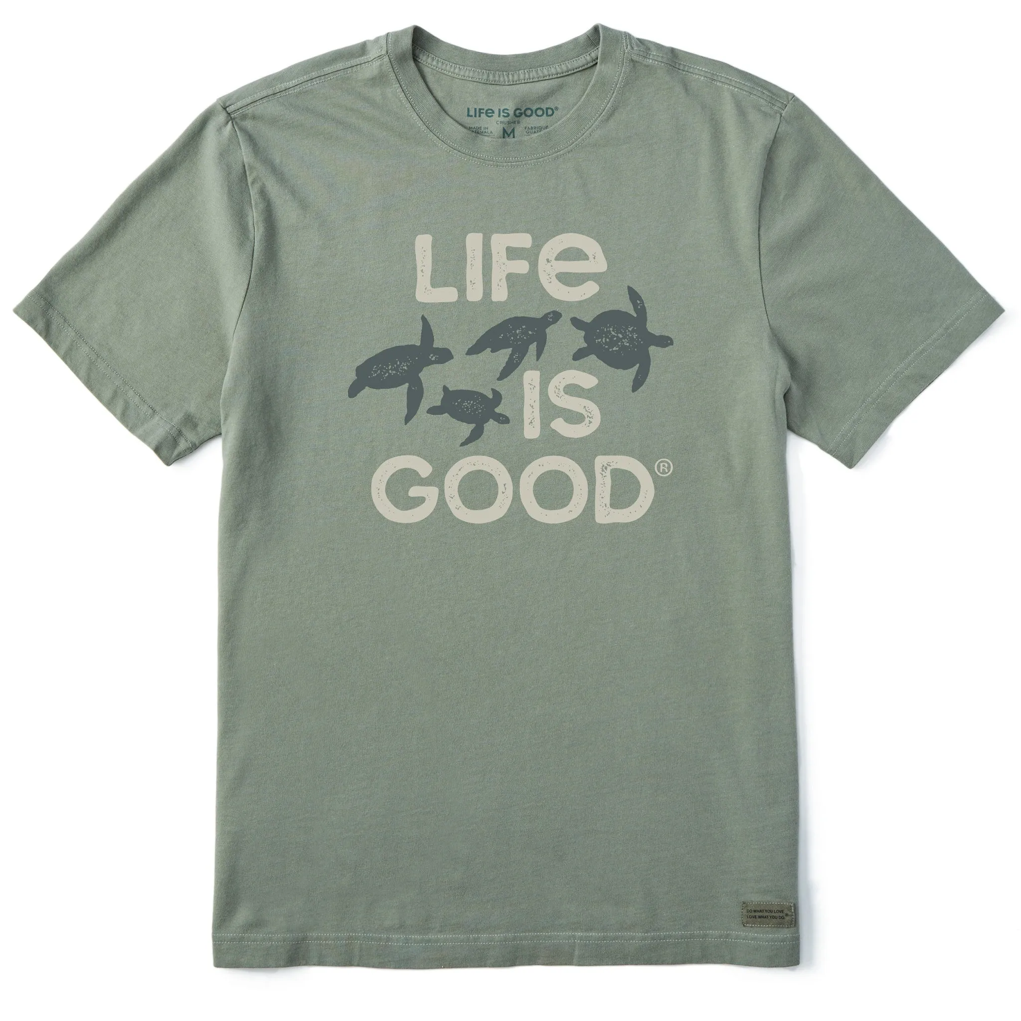 Easygoing Wear Circular Knit Construction Men's Life is Good Turtles Short Sleeve Tee