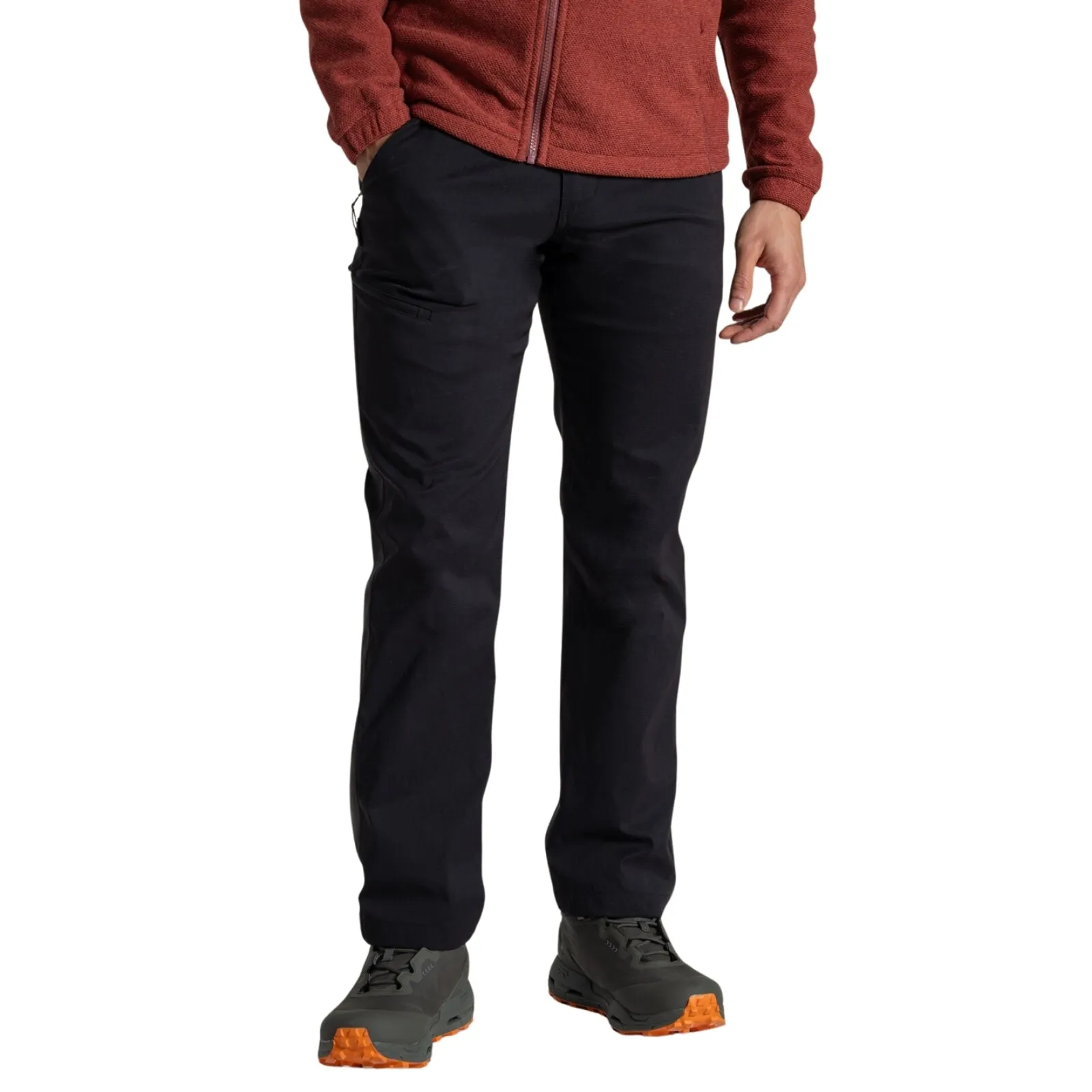 Sporty Fit SmoothZipClosure Craghoppers Mens Kiwi Pro III Thermo Walking Trousers - Black