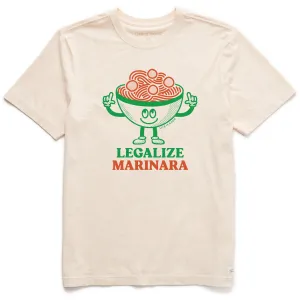 Double Stitched Seams Lightweight Comfort Men's Legalize Marinara Short Sleeve Crusher Tee