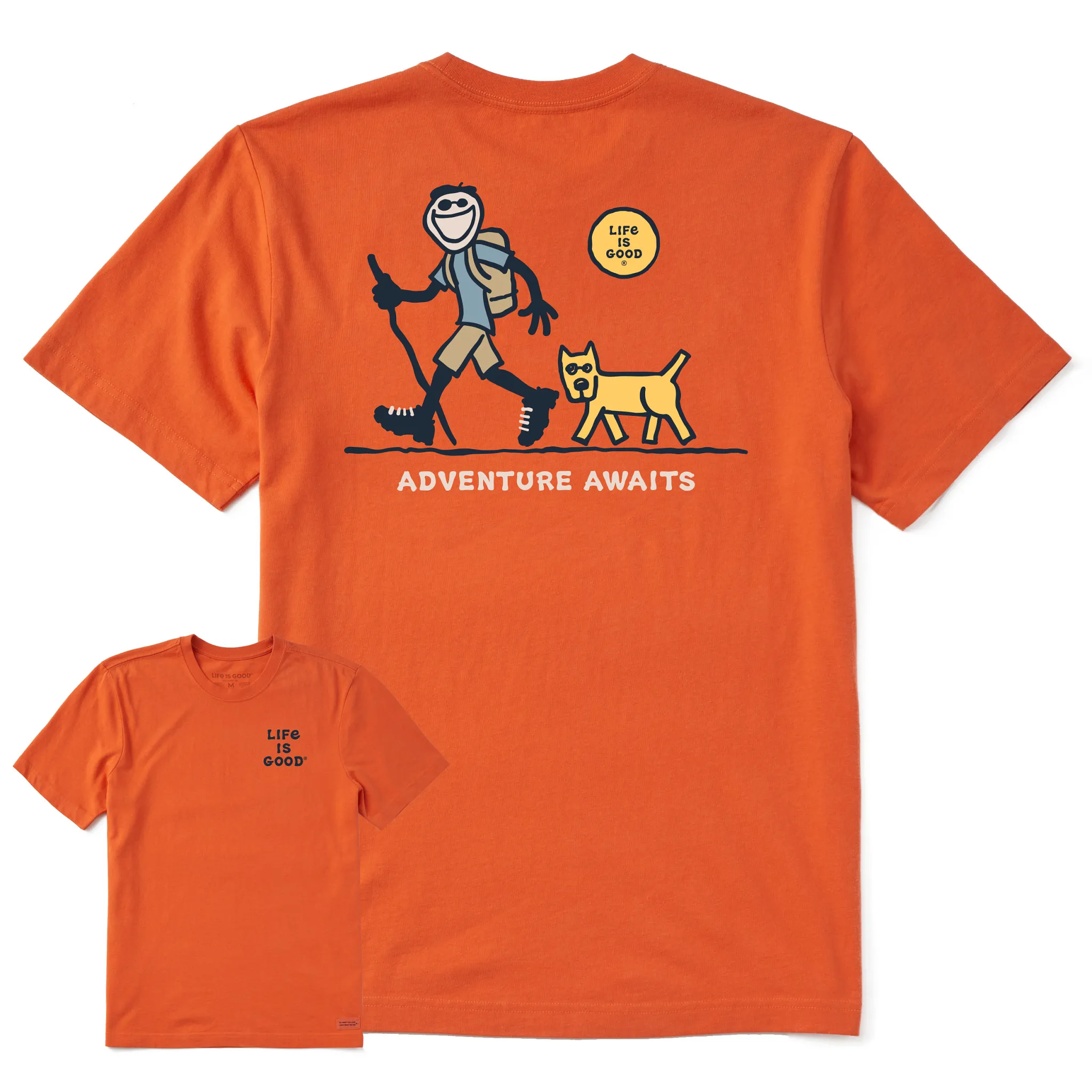 Lightweight Material Timeless Must-Have Men's Jake & Rocket Adventure Awaits Short Sleeve Crusher Tee
