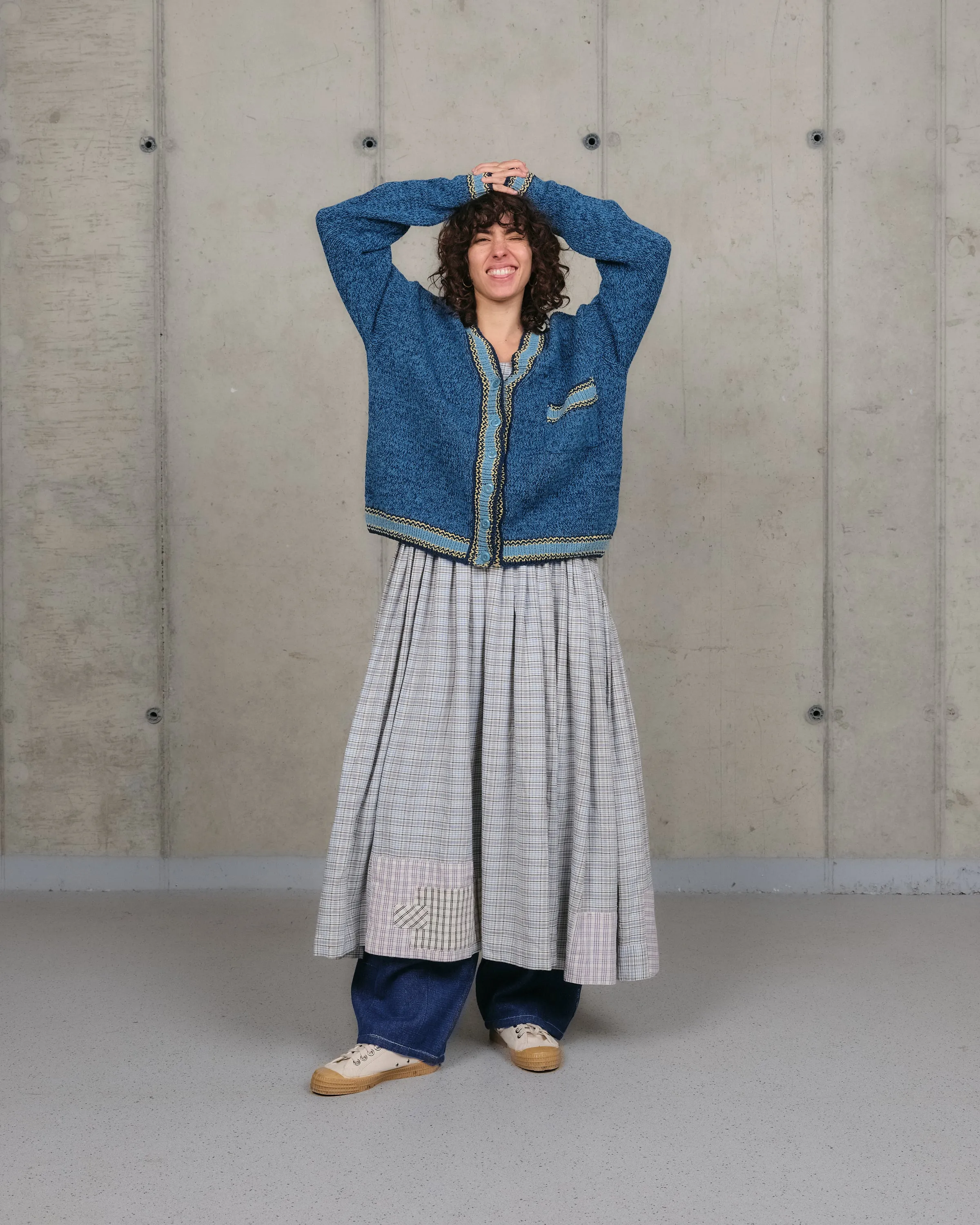 Bulb Knit Cardigan - Twisted Indigo Versatile Piece Soft Apparel