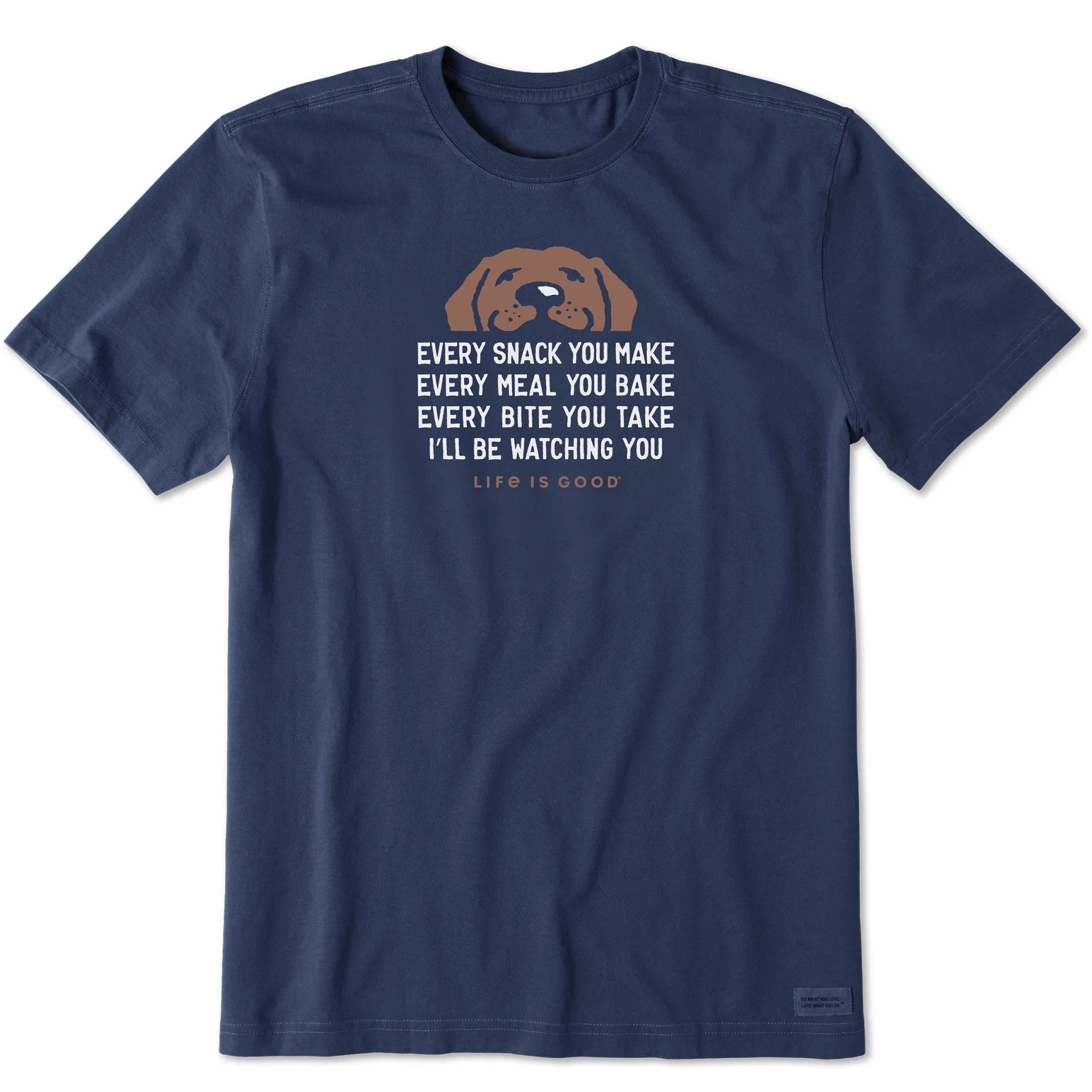 Sleek And Stylish LightweightBlend Men's I'll Be Watching You Chocolate Lab Short Sleeve Tee