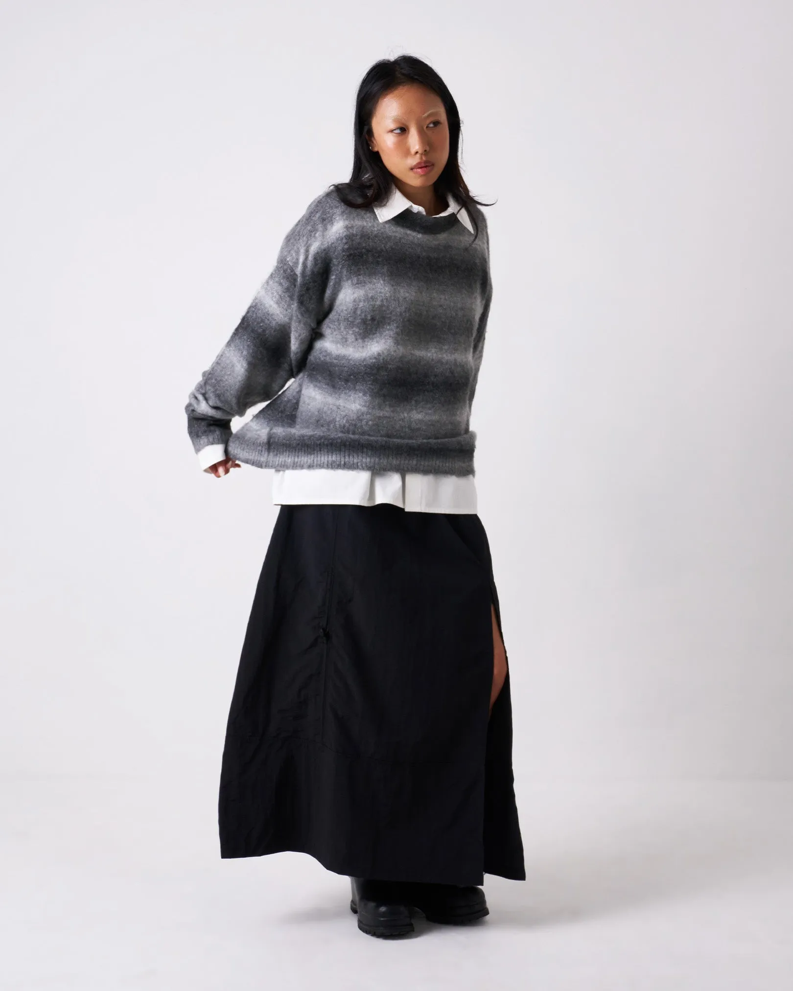 Ombre Knit Sweater Tailored Silhouette