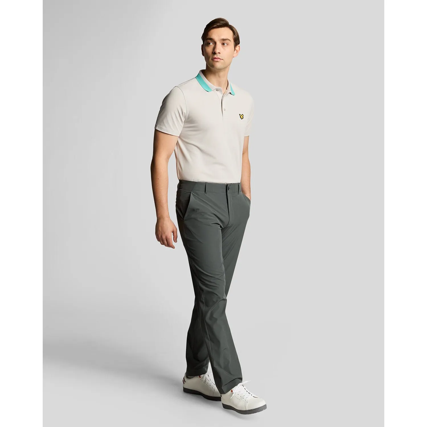 Fashionable Fit Lyle & Scott 5 Pocket Golf Trousers - Granite