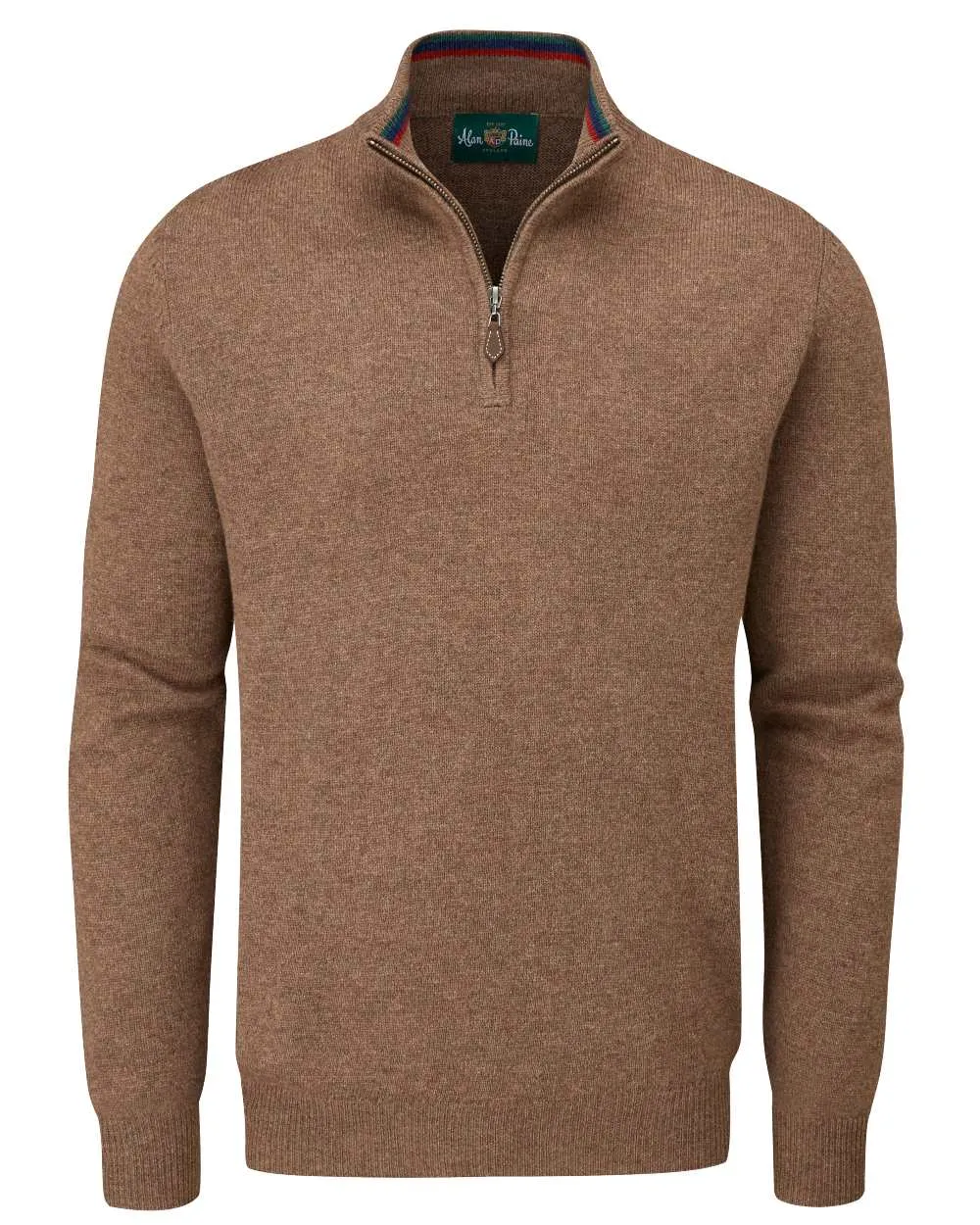 Alan Paine Streetly Half Zip Mock Neck Jumper Seasonal Style Sun Beam