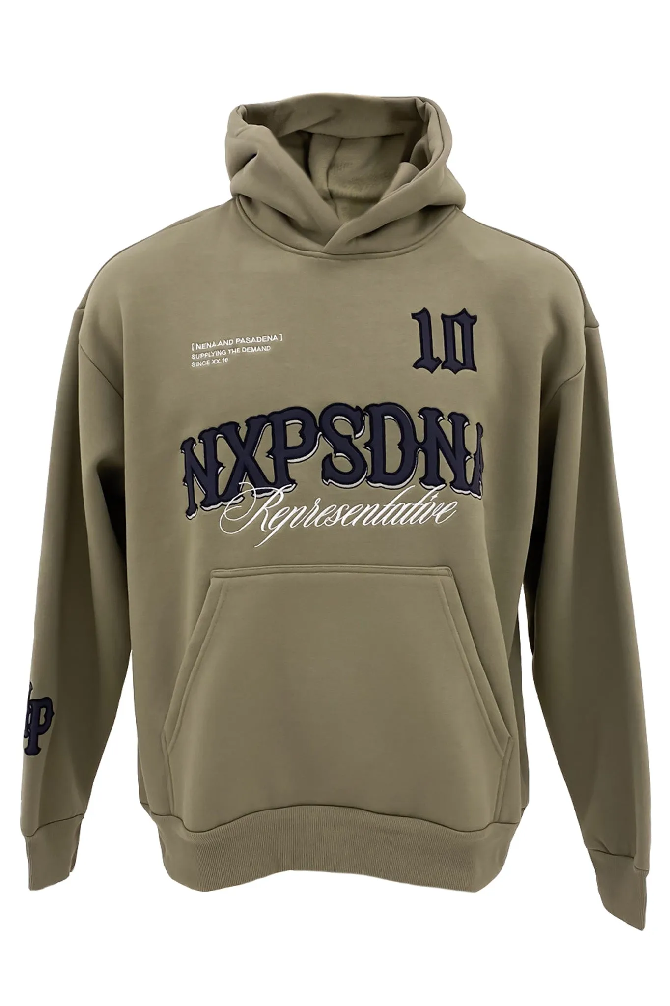 Layered Style Warrior Relaxed Hoodie Khaki