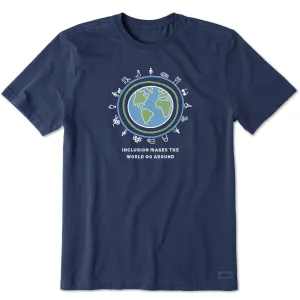 Fun and Comfortable Casual Design Men's Inclusion World Short Sleeve Tee