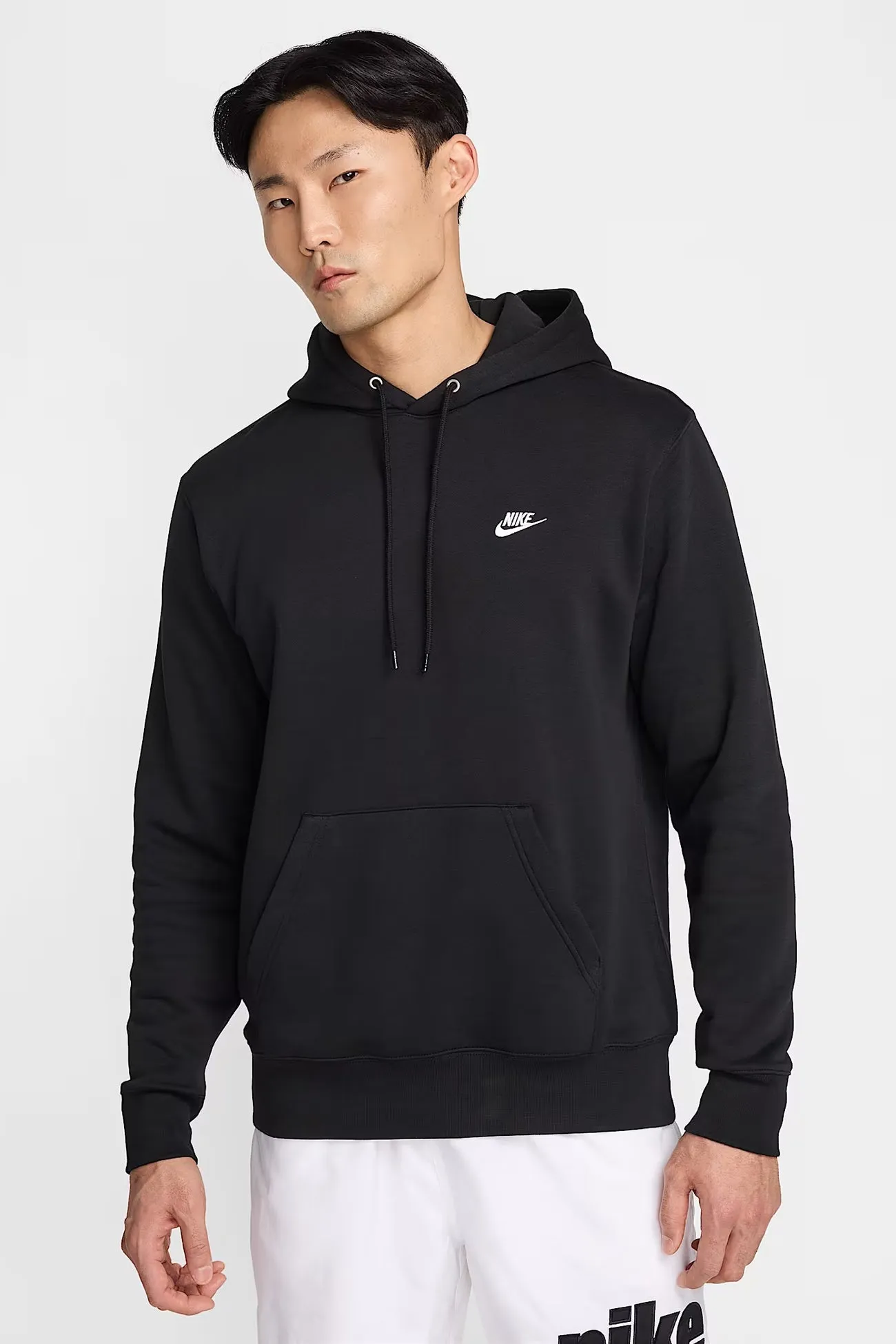 Nike Club BB Pullover Fleece Hoodie Black White Eco Friendly